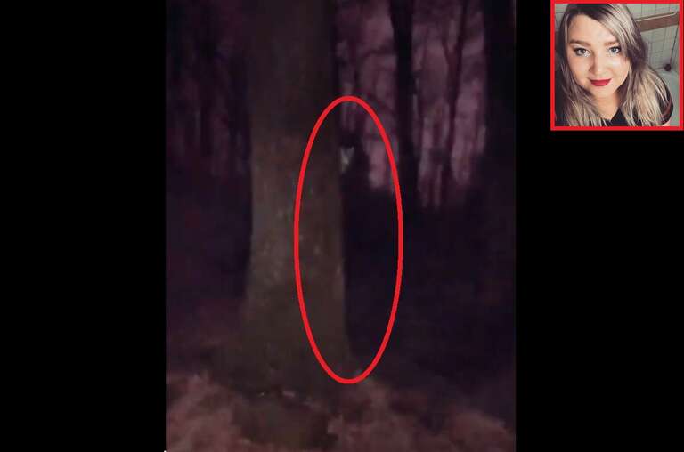 Suposto “demônio” surge detrás de uma árvore em vídeo