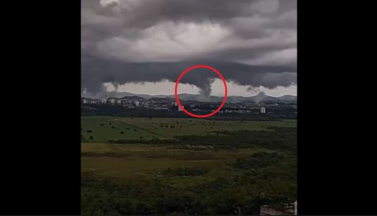 Vídeo mostra tornado se formando no interior de São Paulo