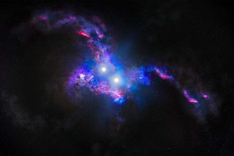 Telescópio espacial Hubble encontra uma rara dupla de quasares