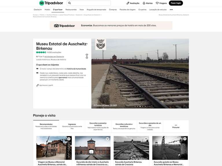TripAdvisor causa revolta com comentário intolerante na página do Museu de Auschwitz