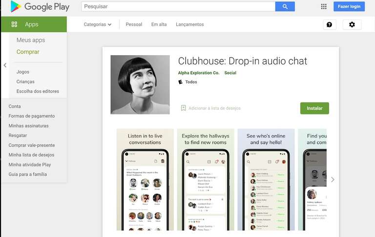 Badalada rede social Clubhouse chega para Android