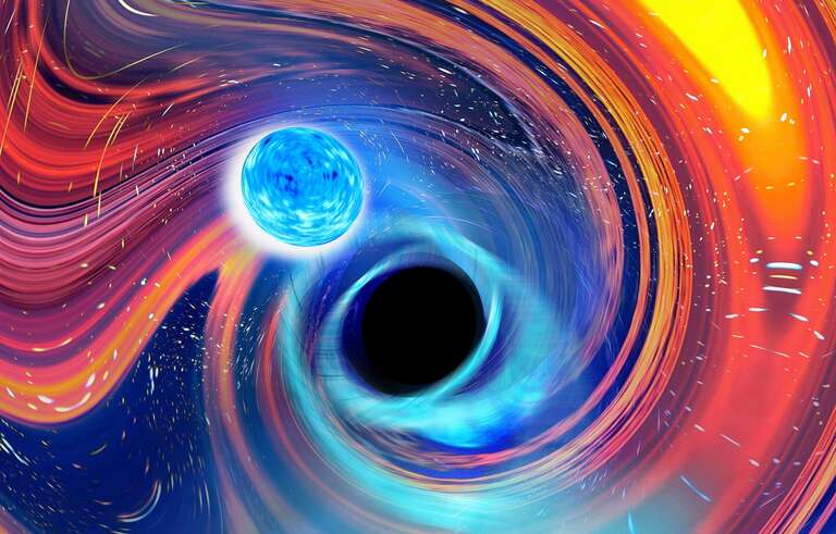 Astrônomos detectam pela 1ª vez colisões de buracos negros com estrelas de nêutrons