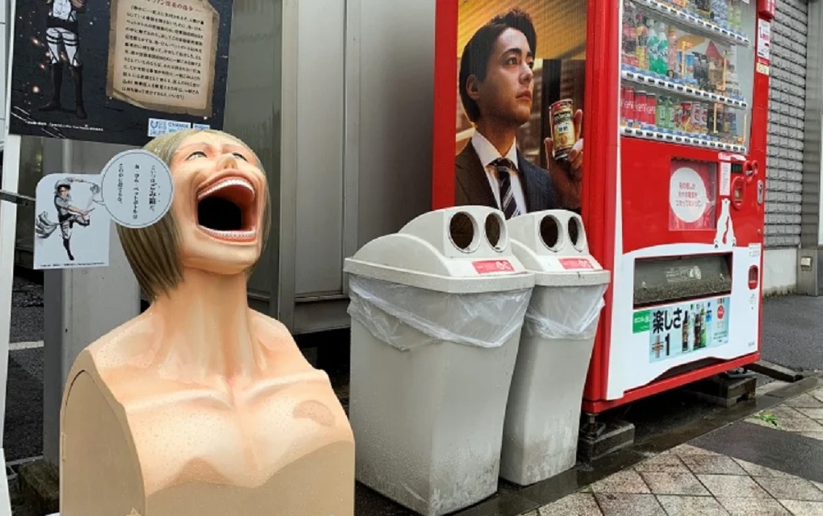 Cidade do Japão usa lixeiras em forma de monstros para incentivar reciclagem