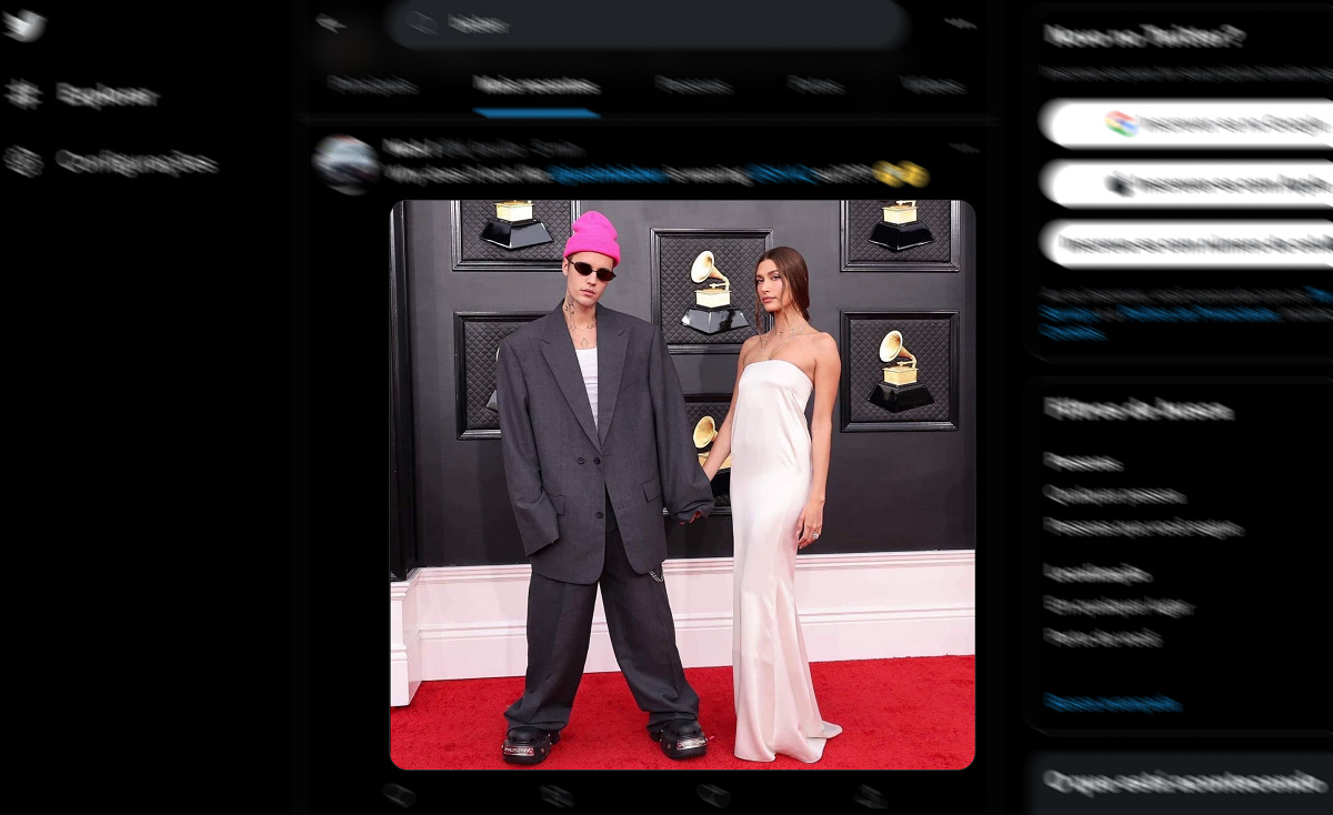 Justin Bieber gera polêmica ao usar terno de tamanho exagerado e Crocs no tapete vermelho do Grammy