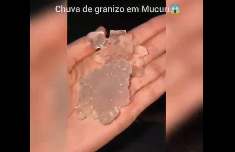 VÍDEO: moradores de Mucuri, na Bahia, se surpreendem com chuva de granizo