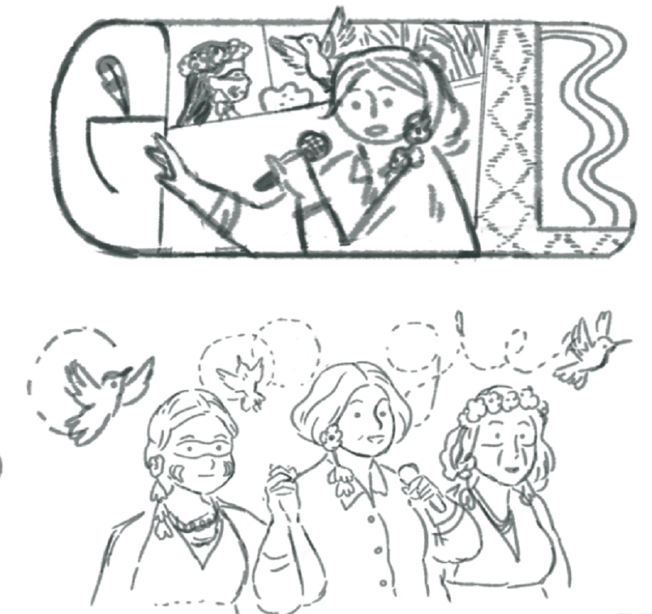 Doodle do Google celebra a ativista indígena brasileira Rosane Mattos Kaingang
