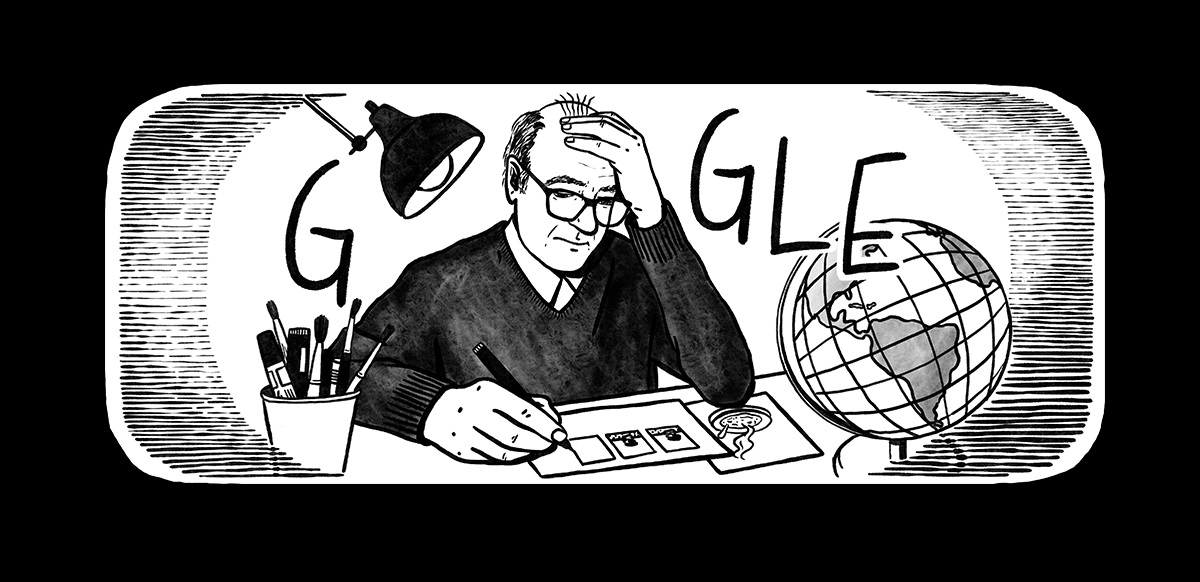 Doodle do Google homenageia os 90 anos do cartunista argentino Quino