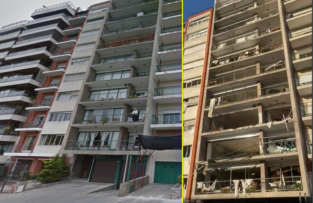 Explosão assusta moradores em Montevidéu e destrói fachada de prédio