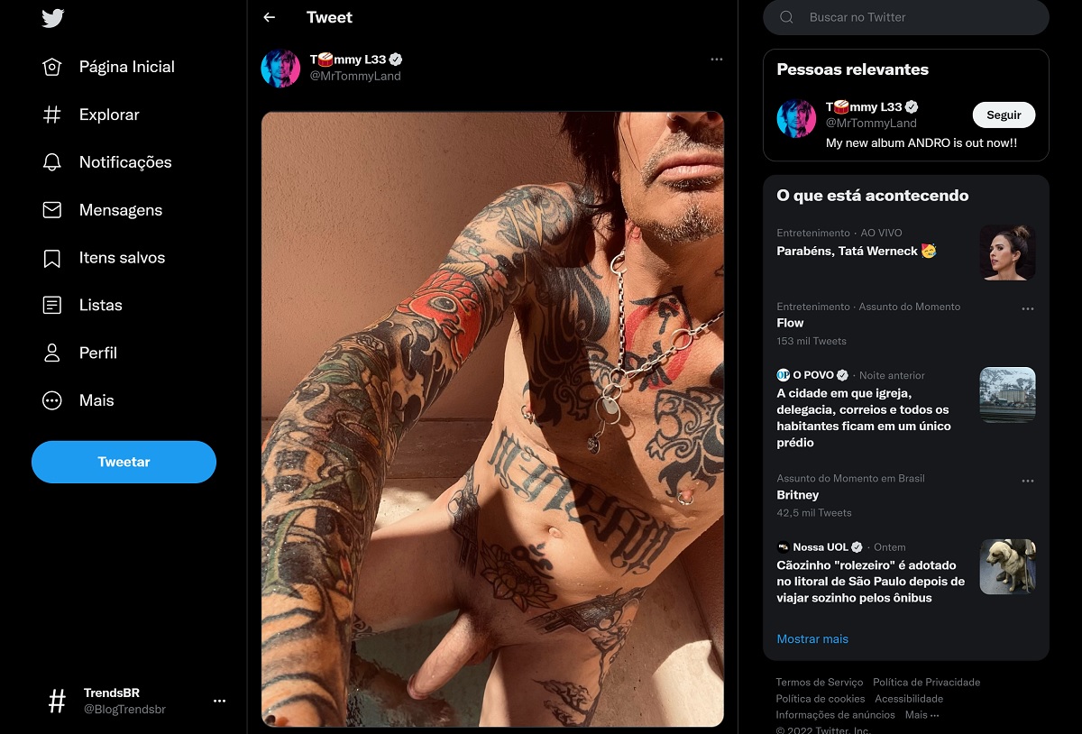 Tommy Lee, baterista do Mötley Crüe, surpreende fãs ao exibir pênis nas  redes sociais; veja a foto - Celebridades - Trends BR