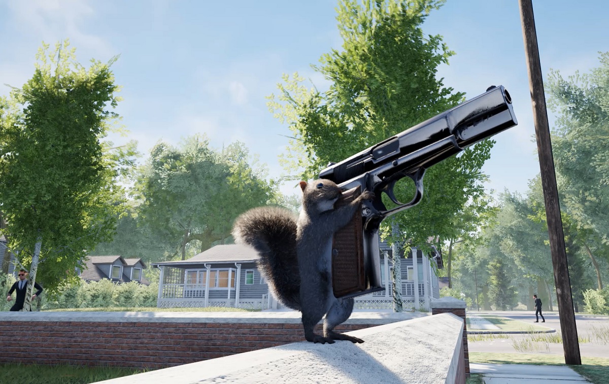 VÍDEO: game controverso é protagonizado por esquilo armado que ataca pessoas e policiais