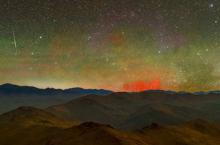 Fenômenos metereológicos raros, sprites são flagrados sobre o deserto do Atacama