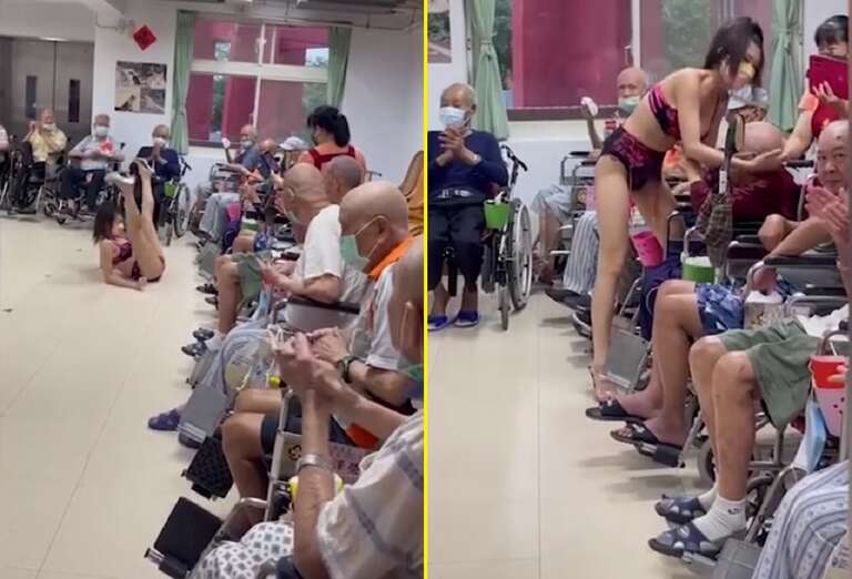 VÍDEO: lar de idosos em Taiwan causa polêmica ao contratar stripper para entreter moradores