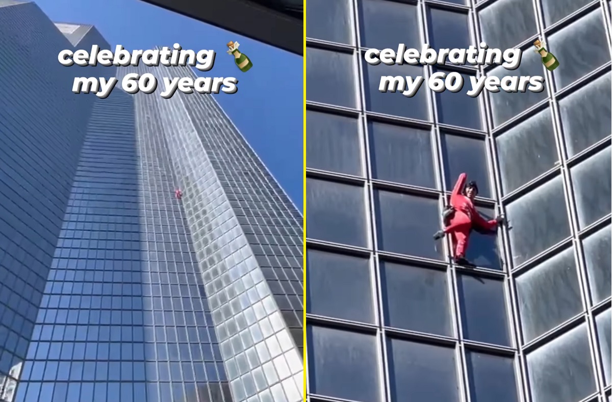Para celebrar 60 anos, &#34;Homem-Aranha&#34; da França escala arranha-céu de 187 m em Paris