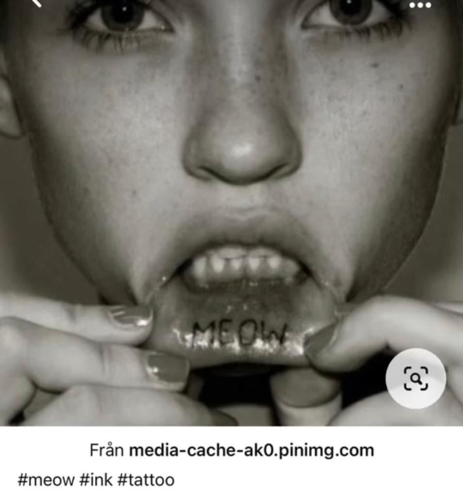 Sueca viraliza no TikTok ao aparecer chorando para falar de tatuagem errada no lábio