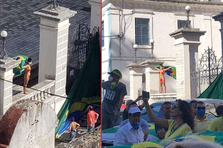 Apoiadora de Bolsonaro fica nua na Igreja das Dores no centro de Porto Alegre?