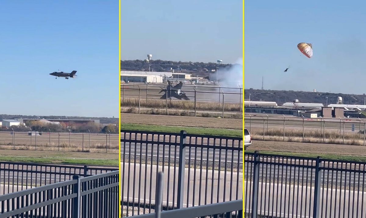 VÍDEO: piloto da Marinha dos EUA ejeta em acidente bizarro na base de Fort Worth