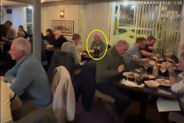 In England, a widow claims her husband, who died 9 years ago, appeared in a recent restaurant video