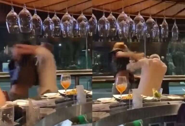 VIRAL: mulher flagra ex-marido com outra em restaurante de Buenos Aires e parte pra cima dele; assista!