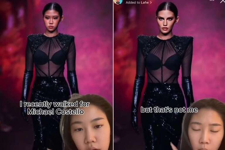 Modelo de Taiwan usa TikTok para criticar o estilista Michael Costello, que teria “branqueado” a cara dela