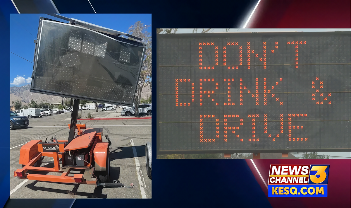 Bizarro: motorista bêbada da Califórnia, nos EUA, bate em placa que pedia para não beber e dirigir