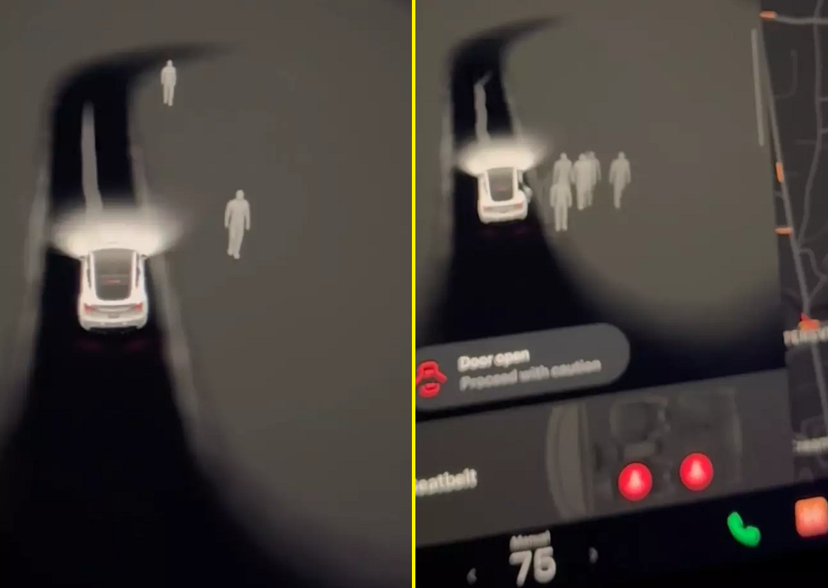VÍDEO: motorista e passageiros se assustam após câmera do Tesla detectar supostos fantasmas em cemitério
